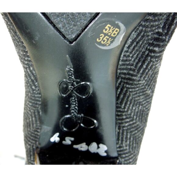 JESSICA SIMPSON Ankle Boots 5.5 B Js Makan Herringbone Fabric Fashion - Picture 7 of 9